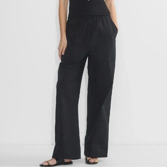 Aritzia Babaton System Poplin Pants Black Size Small - Picture 1 of 12